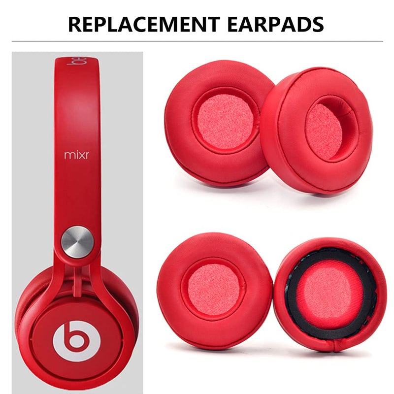 Koffmon Mixr Replacement Ear Cup Earpads Compatible with Beats by Dr. Dre Mixr On-Ear Headphones (Red) - Image 4
